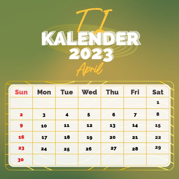 TI CALENDAR 📅 : April