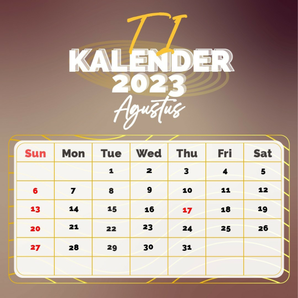 TI CALENDAR 📅 : August
